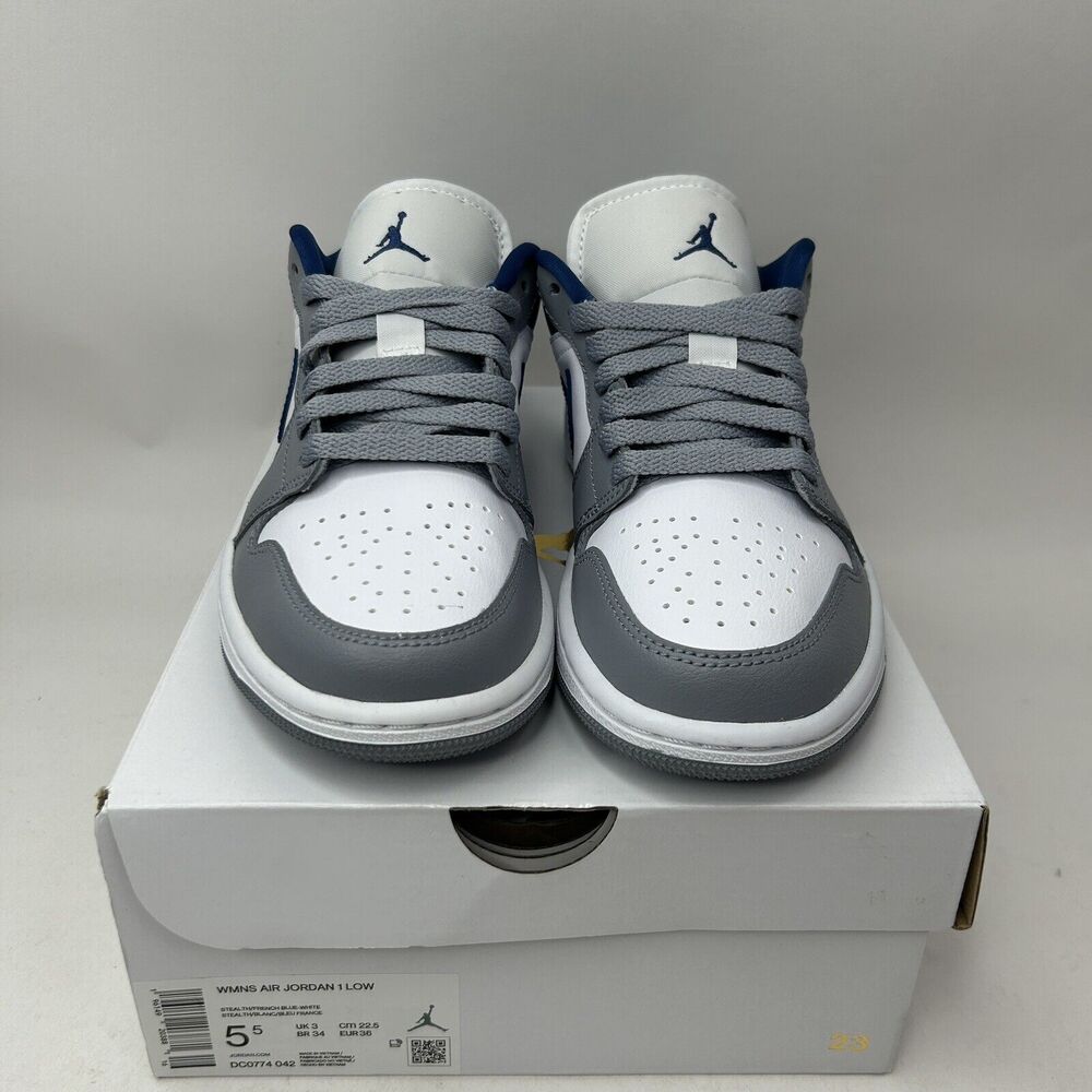 Nike Shoes Air Jordan 1 Retro Low WMNS “Stealth French Blue” 2023 - Picture 2 of 5